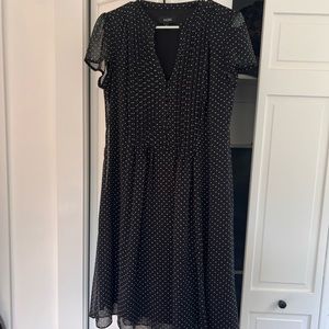 MSK worn twice black and white polka dot dress. Gorgeous for any occasion!